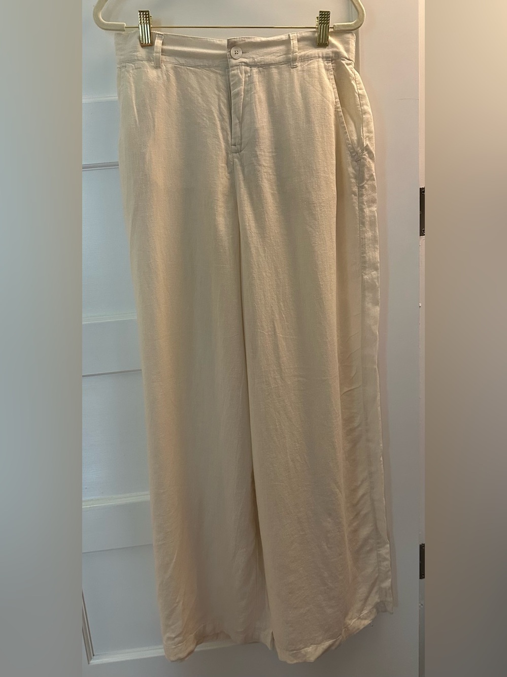 NIC+ZOE Men's Cream Wide-Leg Chinos